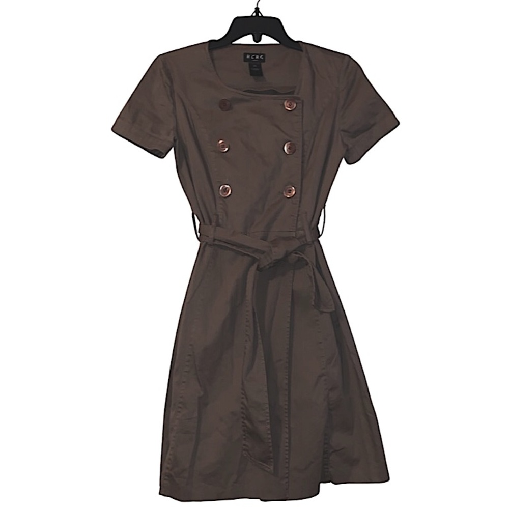 Khaki Button Dress by BCBG Paris